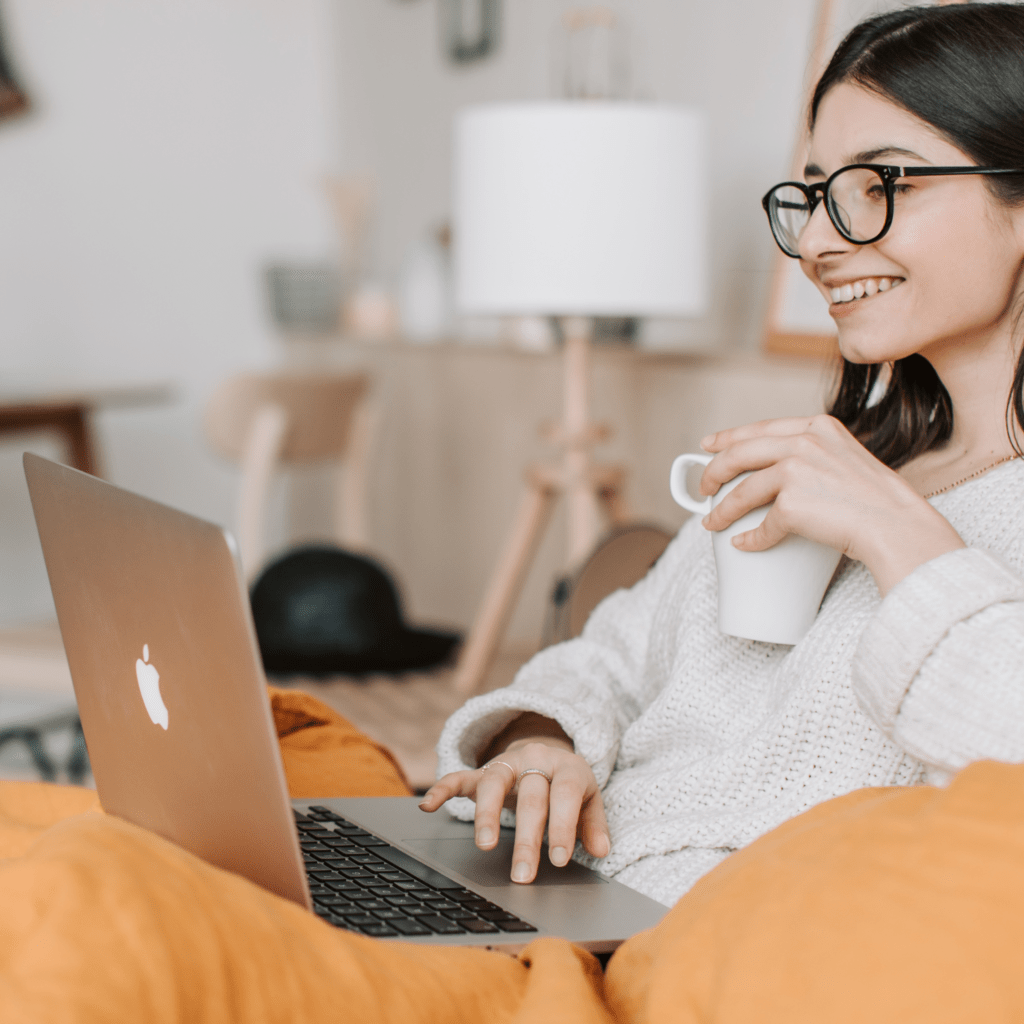 Woman having an online health consultation