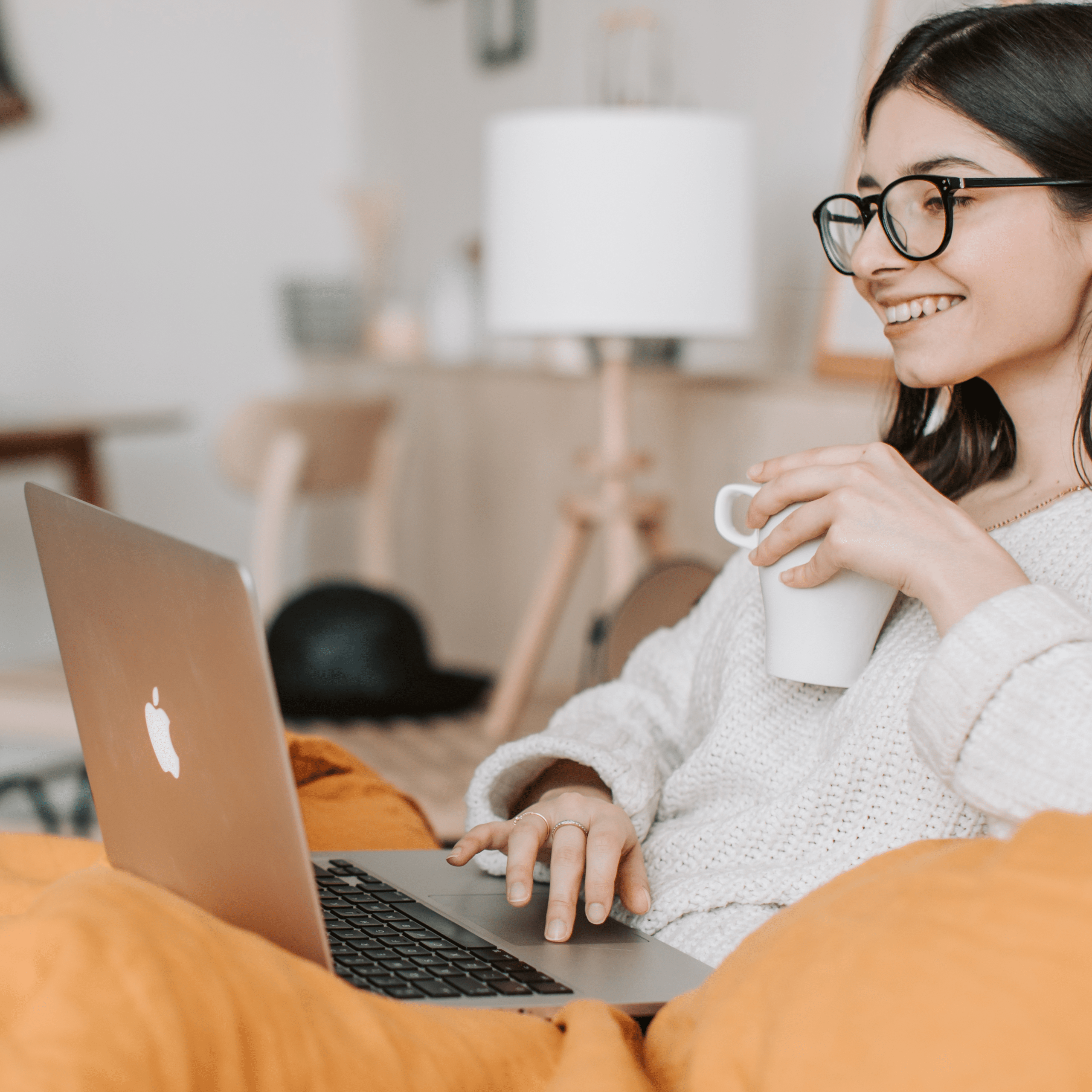 Woman having an online health consultation